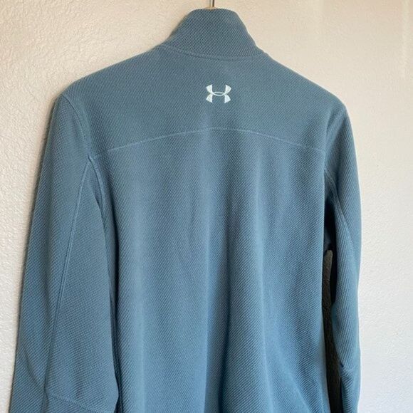 Under Armour Sweater Men L Blue Cold Gear Off Grid Fleece 1/4 Zip Outdoors - Picture 4 of 8